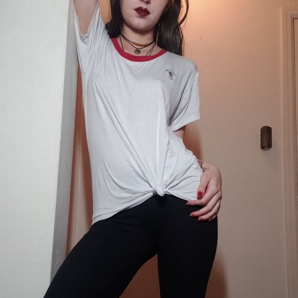 White T-shirt with cactus